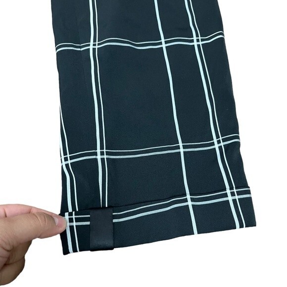 Ted Baker Black White Plaid Straight Leg Trousers Size S (US 4) Women - Picture 2 of 9